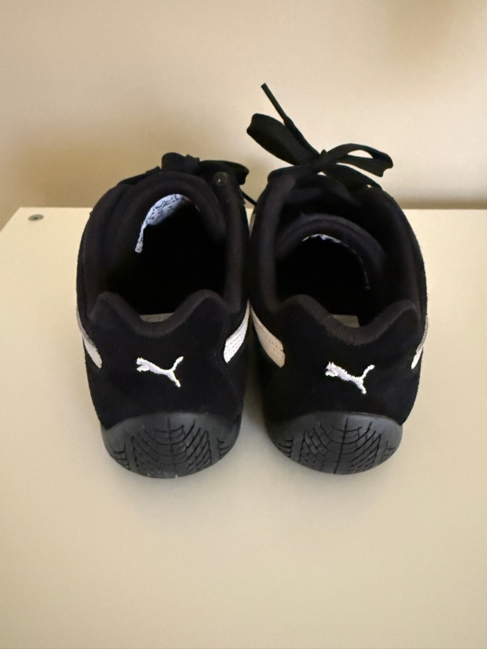 PUMA X Sparco Speedcat Black & White Suede Sneakers Mens 7 - Picture 5 of 8